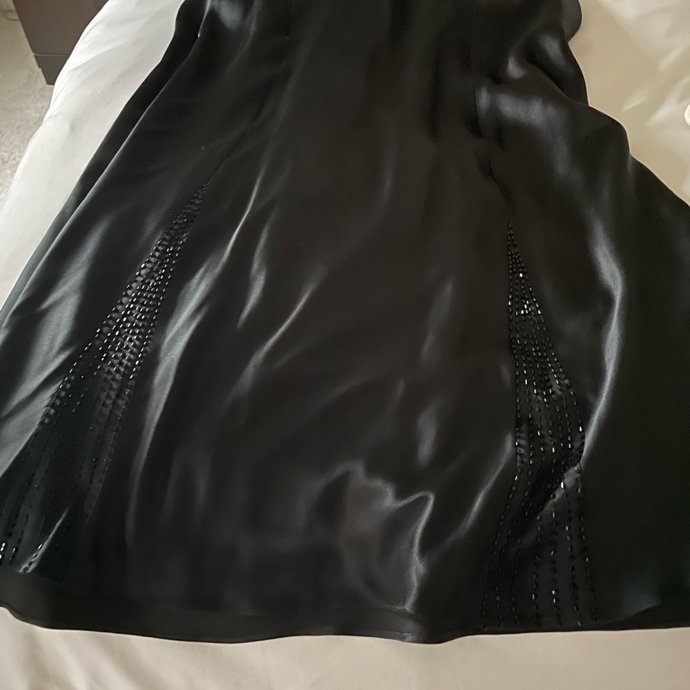 Elegant Sleek Black long dress with criss cross Back